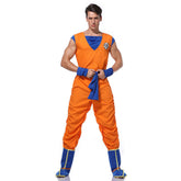 Dragon Ball Son Goku Yellow Blue Outfits Cosplay Costume Halloween Carnival Suit
